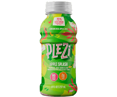 PLEZi Flavored Kids Juice Drink - Apple Splash Fruit Juice Drink Blend